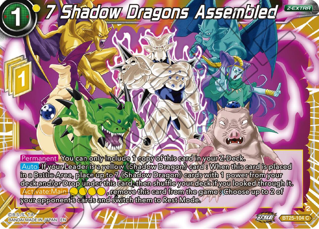 7 Shadow Dragons Assembled (BT25-104) [Legend of the Dragon Balls] | Odin's Place
