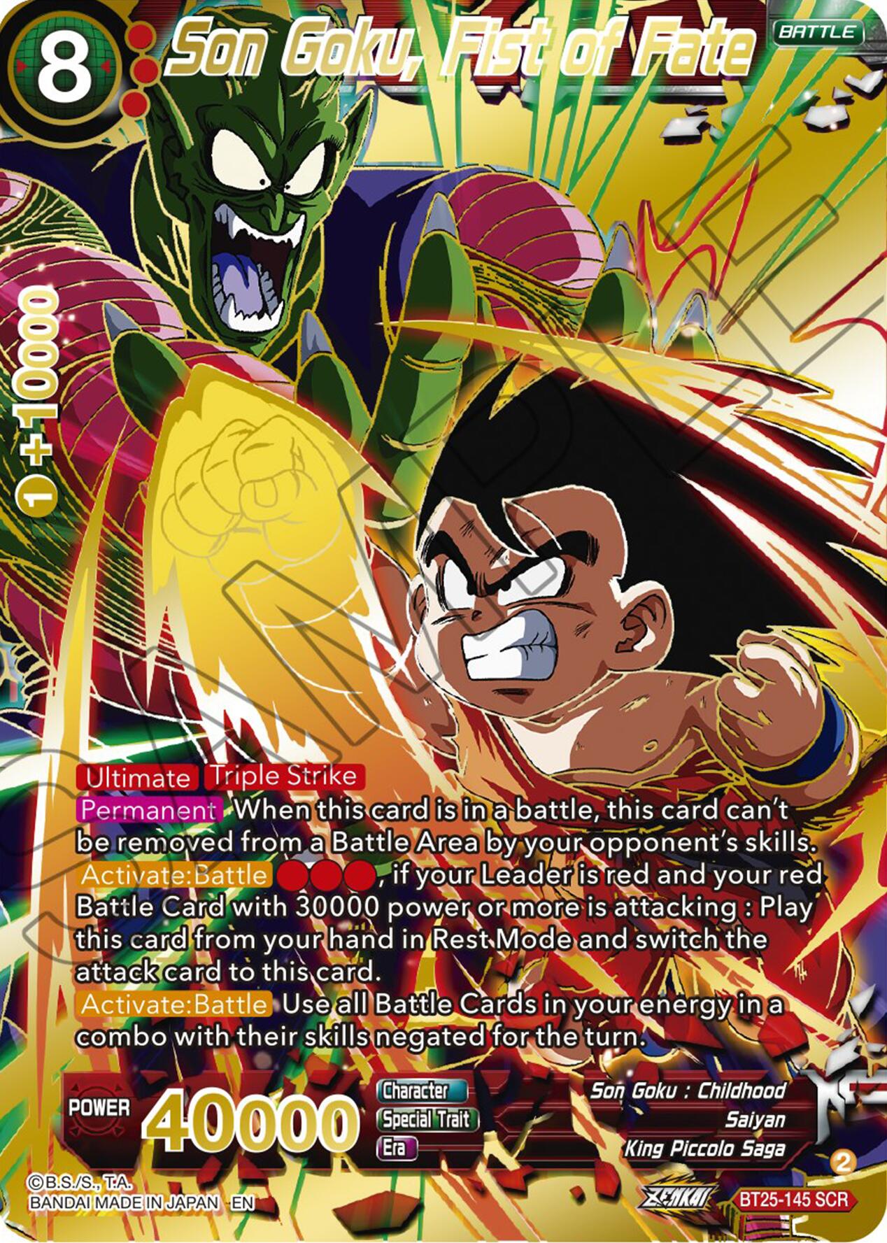 Son Goku, Fist of Fate (BT25-145) [Legend of the Dragon Balls] | Odin's Place