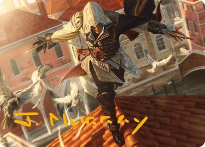 Ezio, Blade of Vengeance Art Card (Gold-Stamped Signature) [Assassin's Creed Art Series] | Odin's Place