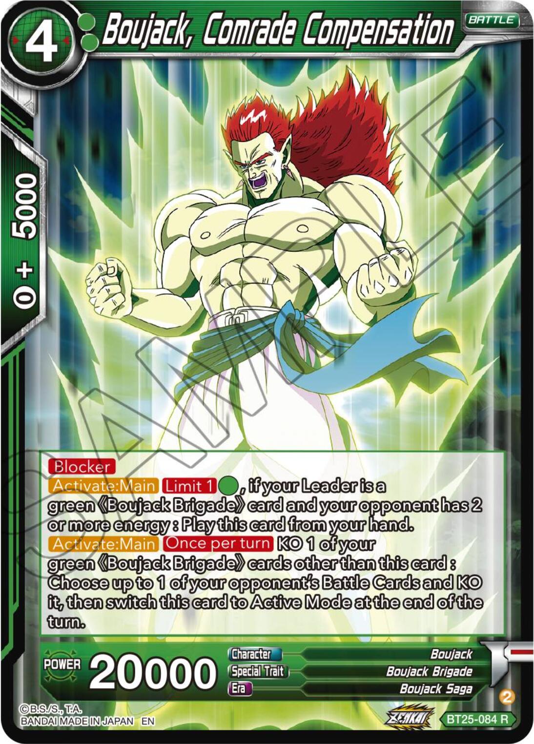 Boujack, Comrade Compensation (BT25-084) [Legend of the Dragon Balls] | Odin's Place