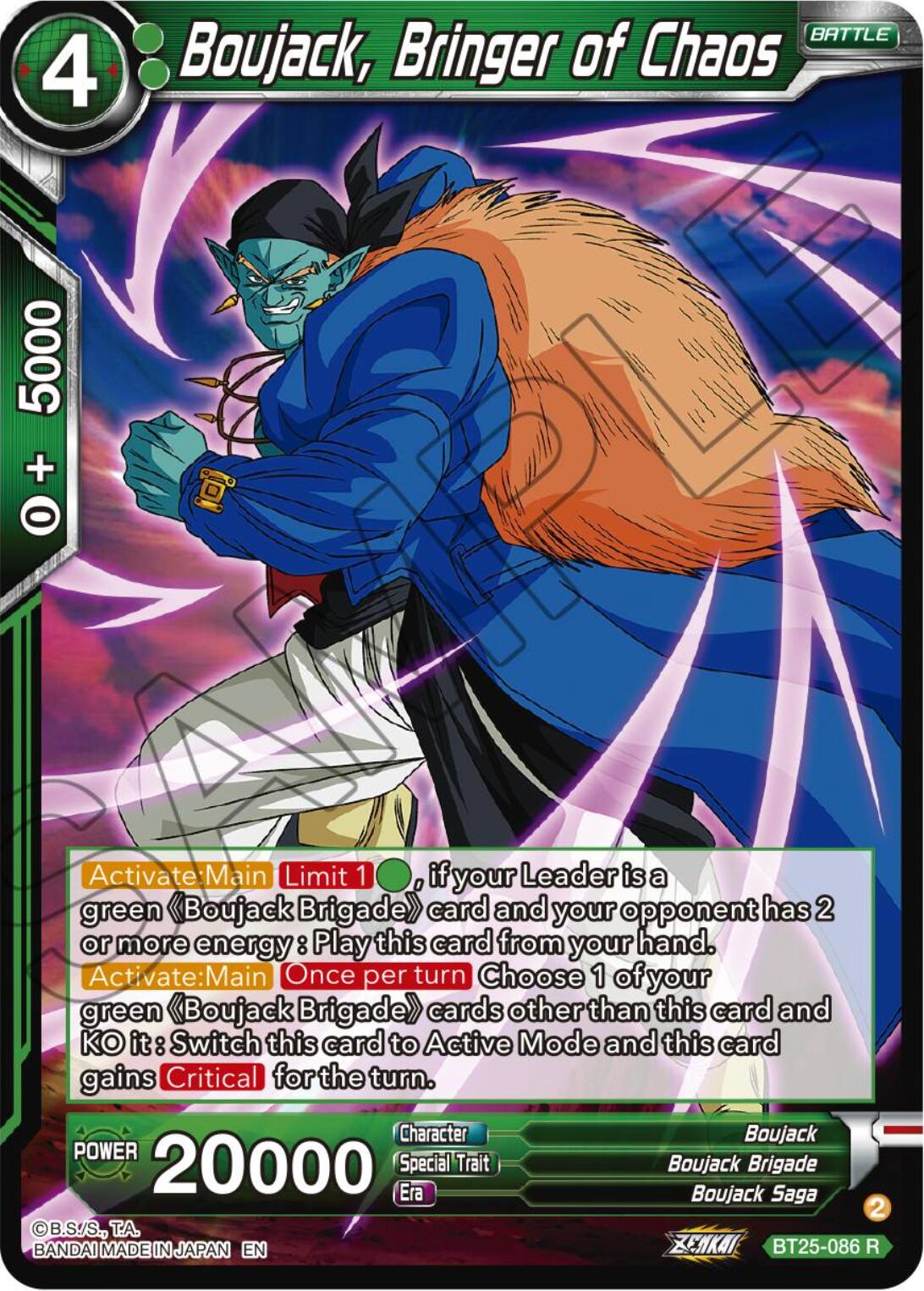 Boujack, Bringer of Chaos (BT25-086) [Legend of the Dragon Balls] | Odin's Place