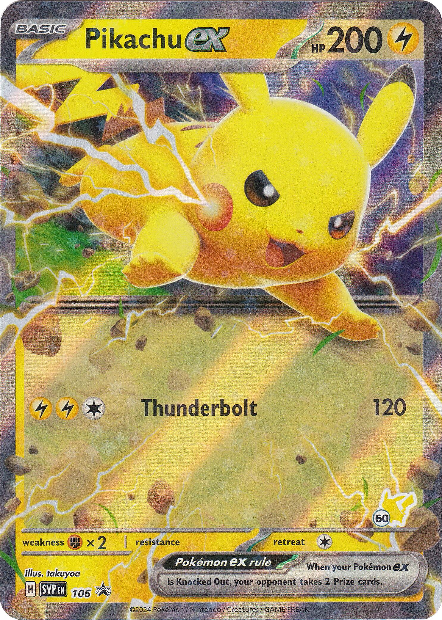 Pikachu ex (106) (Pikachu 60) [Battle Academy 2024] | Odin's Place