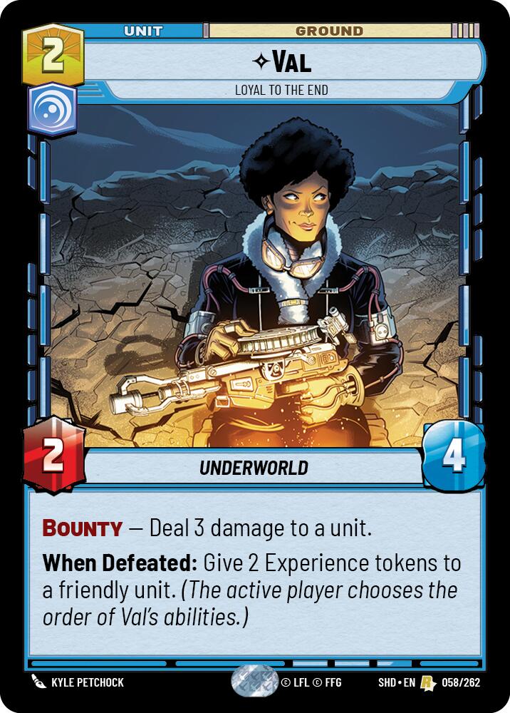 Val - Loyal to the End (058/262) (058/262) [Shadows of the Galaxy] | Odin's Place