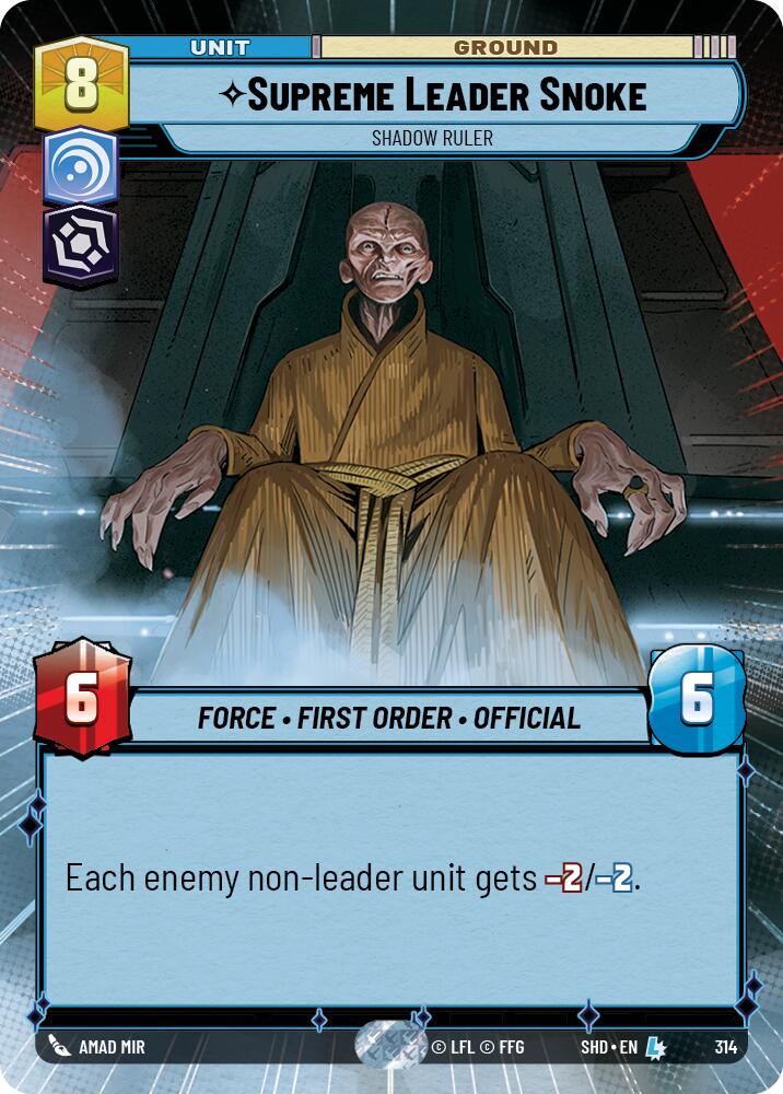 Supreme Leader Snoke - Shadow Ruler (314) (Hyperspace) (314) [Shadows of the Galaxy] | Odin's Place