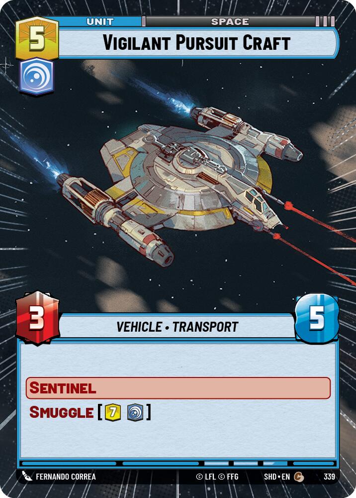 Vigilant Pursuit Craft (339) (Hyperspace) (339) [Shadows of the Galaxy] | Odin's Place