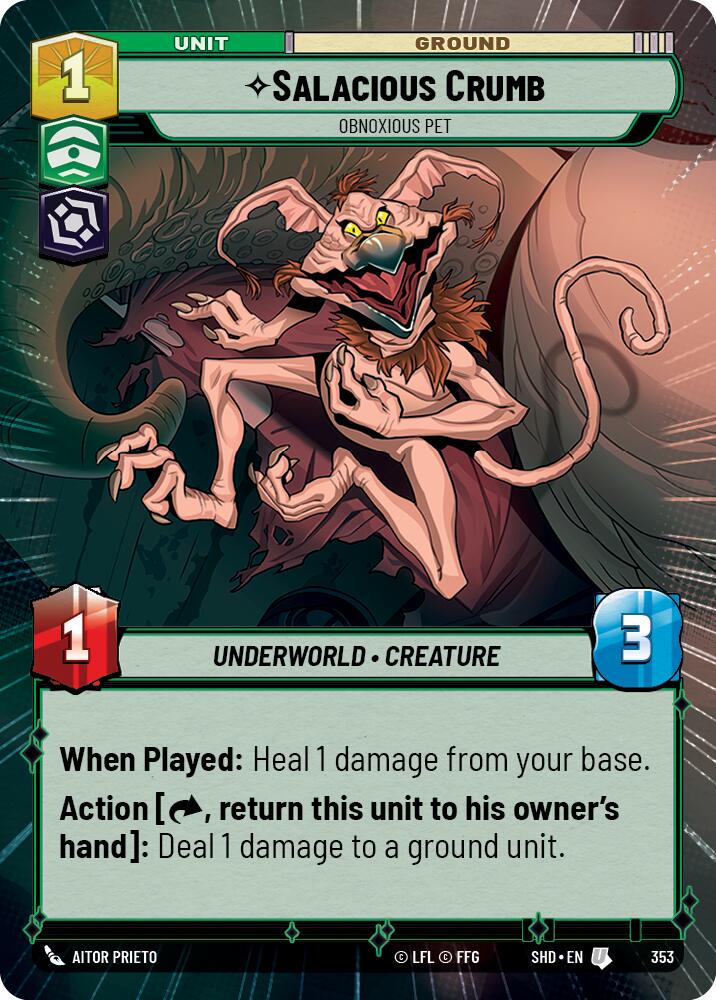 Salacious Crumb - Obnoxious Pet (353) (Hyperspace) (353) [Shadows of the Galaxy] | Odin's Place