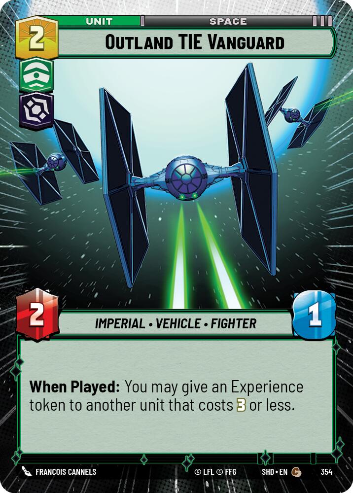 Outland TIE Vanguard (354) (Hyperspace) (354) [Shadows of the Galaxy] | Odin's Place