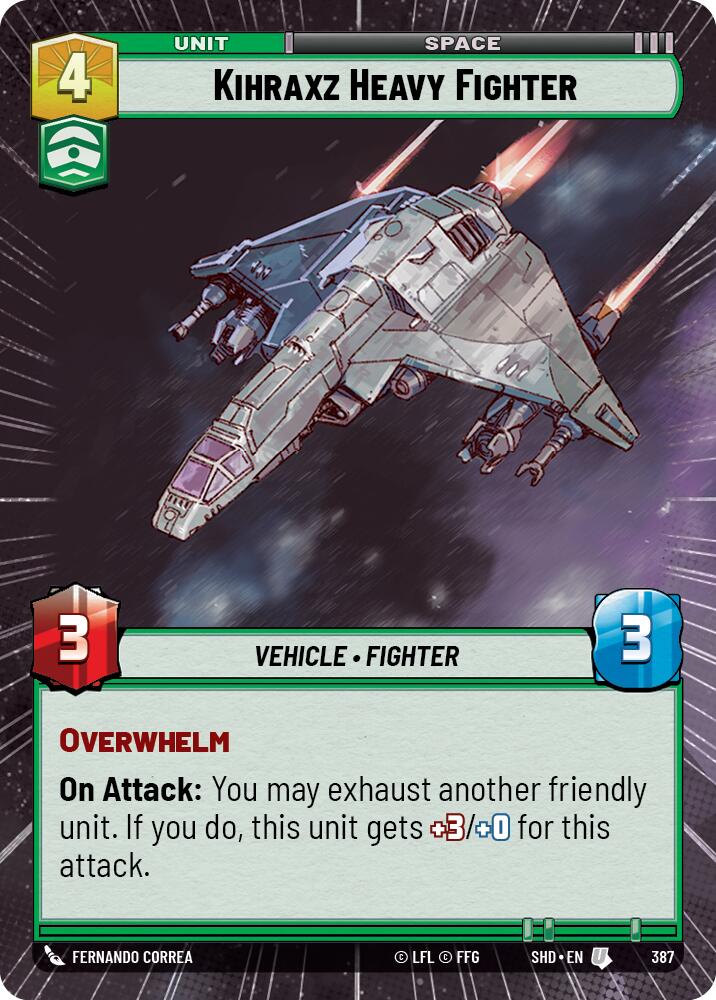 Kihraxz Heavy Fighter (387) (Hyperspace) (387) [Shadows of the Galaxy] | Odin's Place