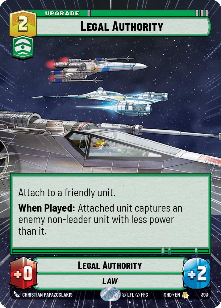 Legal Authority (393) (Hyperspace) (393) [Shadows of the Galaxy] | Odin's Place