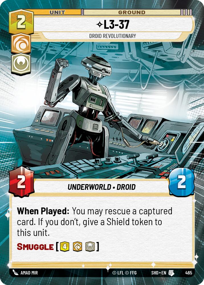 L3-37 - Droid Revolutionary (465) (Hyperspace) (465) [Shadows of the Galaxy] | Odin's Place