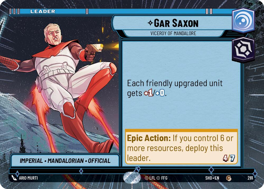 Gar Saxon - Viceroy of Mandalore (281) (Hyperspace) (281) [Shadows of the Galaxy] | Odin's Place