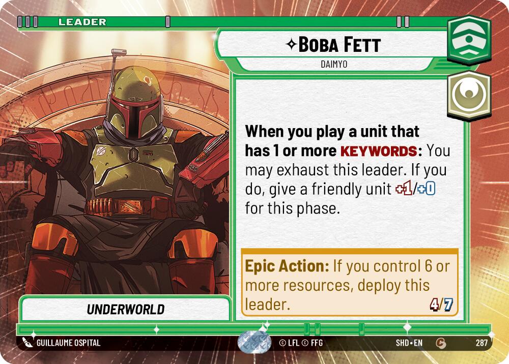 Boba Fett - Daimyo (287) (Hyperspace) (287) [Shadows of the Galaxy] | Odin's Place