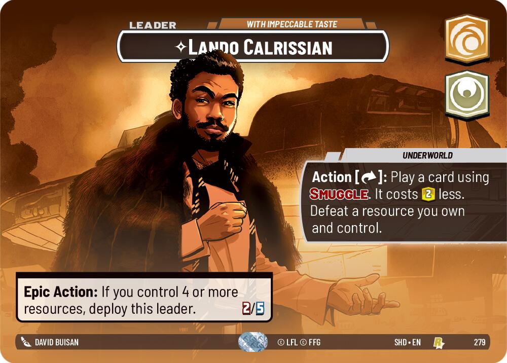 Lando Calrissian - With Impeccable Taste (279) (Showcase) (279) [Shadows of the Galaxy] | Odin's Place
