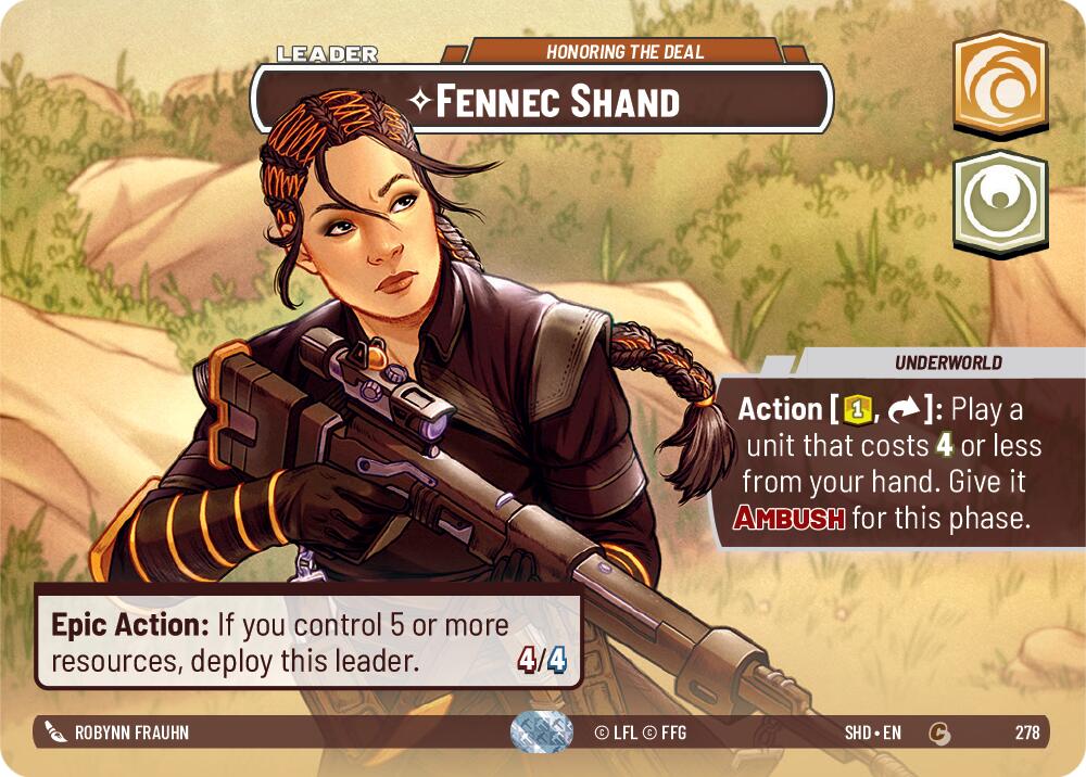 Fennec Shand - Honoring the Deal (278) (Showcase) (278) [Shadows of the Galaxy] | Odin's Place