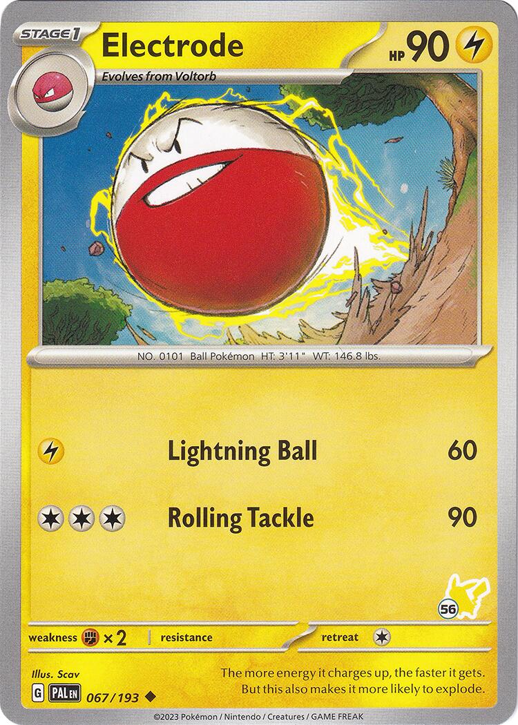 Electrode (067/193) (Pikachu Stamp #56) [Battle Academy 2024] | Odin's Place
