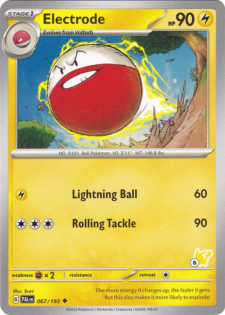 Electrode (067/193) (Pikachu Stamp #6) [Battle Academy 2024] | Odin's Place