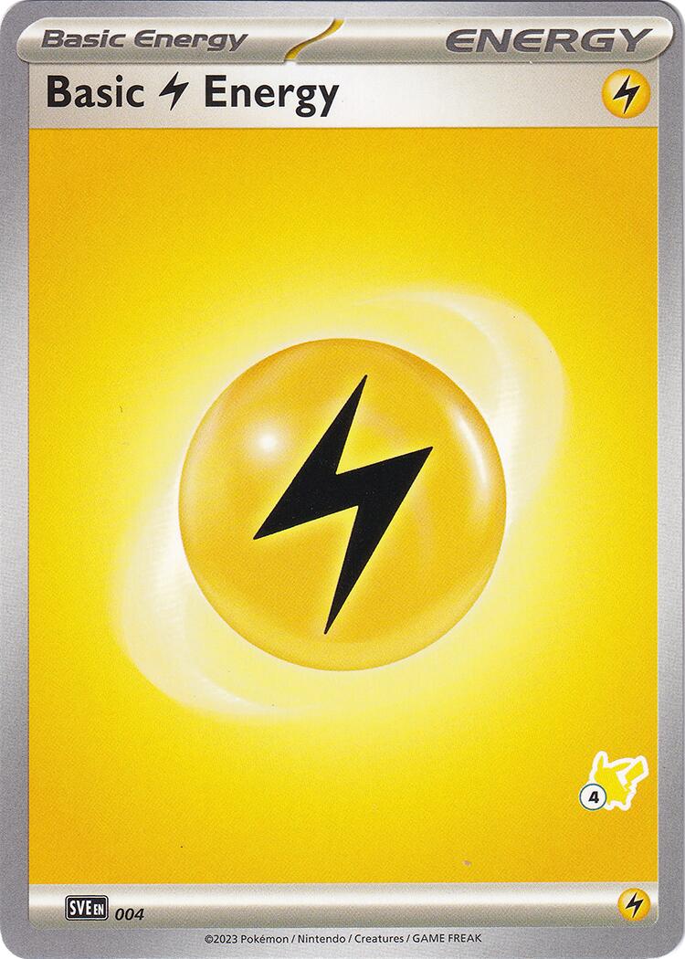 Basic Lightning Energy (004) (Pikachu Stamp #4) [Battle Academy 2024] | Odin's Place