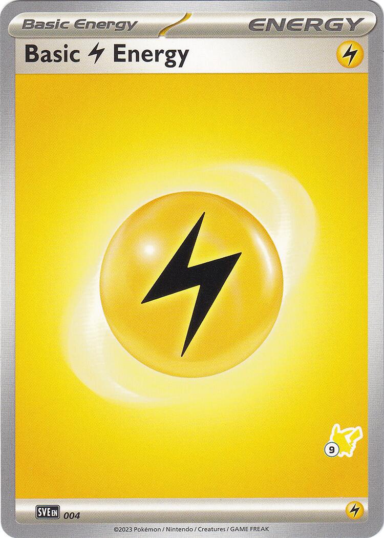 Basic Lightning Energy (004) (Pikachu Stamp #9) [Battle Academy 2024] | Odin's Place