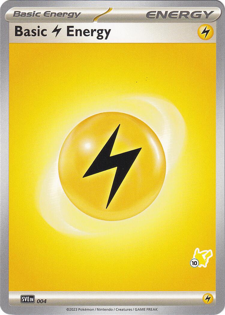 Basic Lightning Energy (004) (Pikachu Stamp #10) [Battle Academy 2024] | Odin's Place
