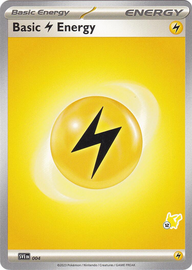 Basic Lightning Energy (004) (Pikachu Stamp #12) [Battle Academy 2024] | Odin's Place