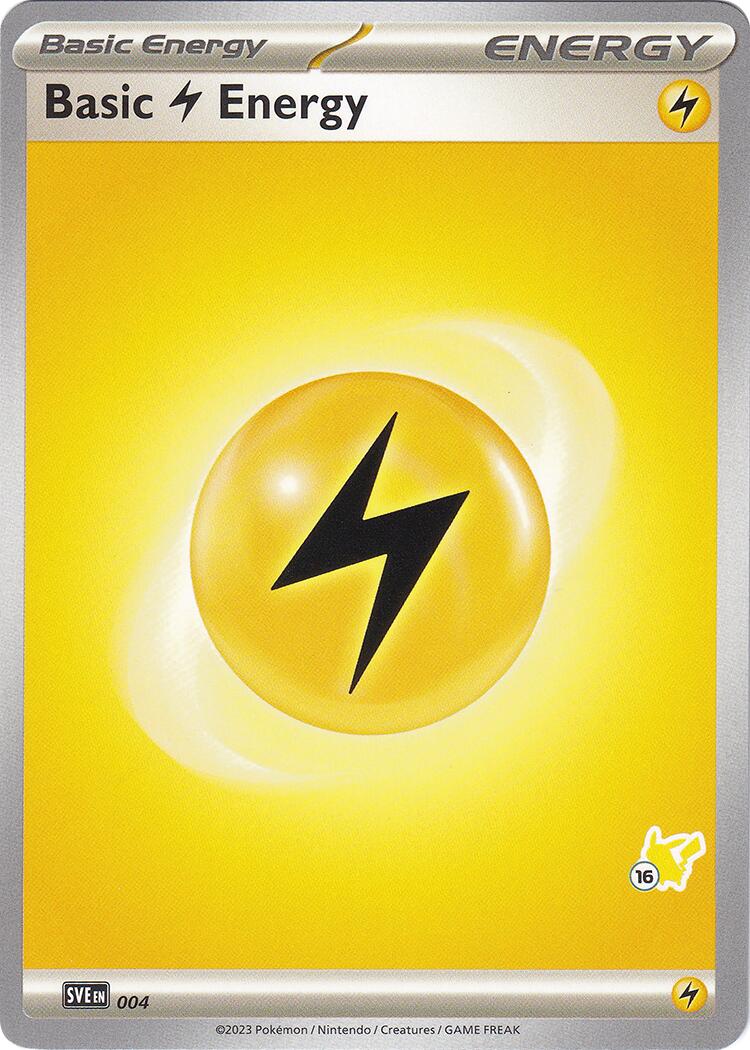 Basic Lightning Energy (004) (Pikachu Stamp #16) [Battle Academy 2024] | Odin's Place
