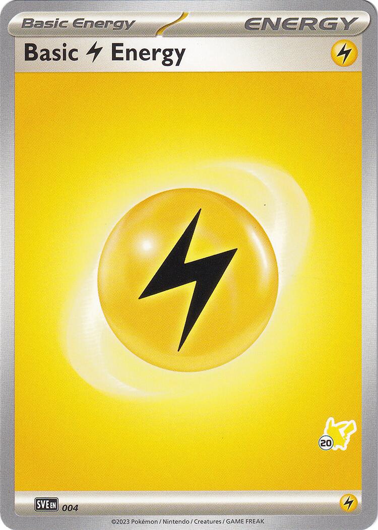 Basic Lightning Energy (004) (Pikachu Stamp #20) [Battle Academy 2024] | Odin's Place