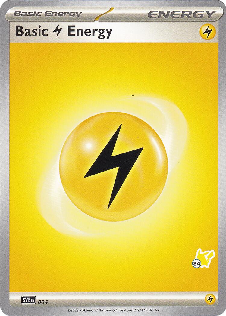 Basic Lightning Energy (004) (Pikachu Stamp #24) [Battle Academy 2024] | Odin's Place