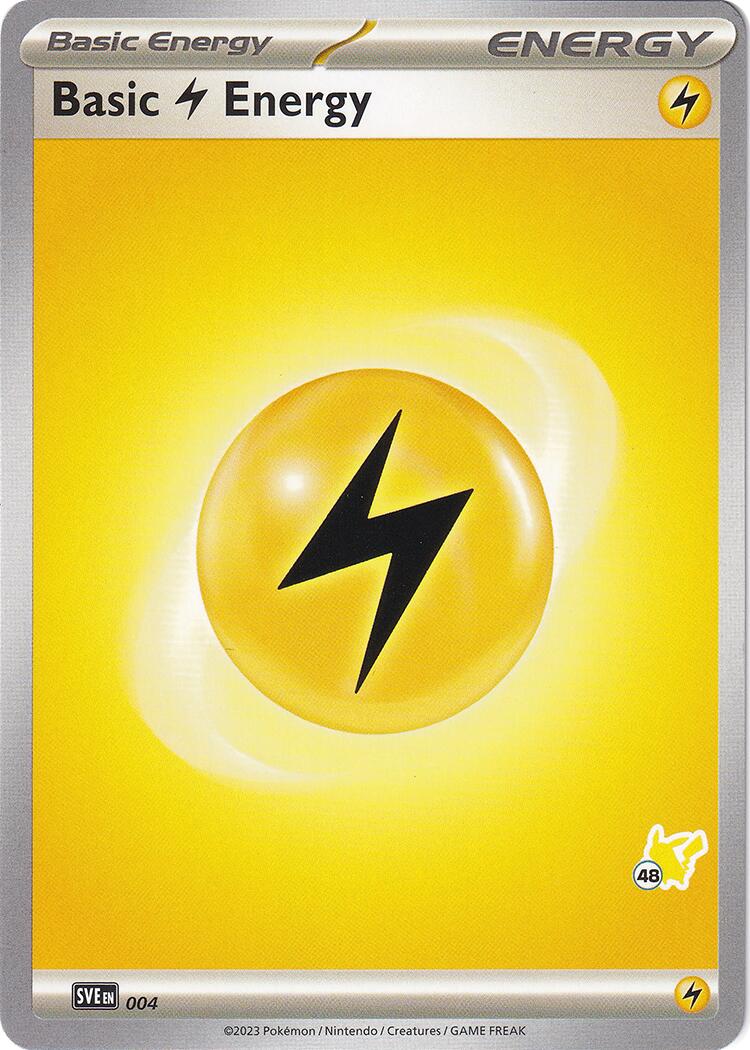 Basic Lightning Energy (004) (Pikachu Stamp #48) [Battle Academy 2024] | Odin's Place