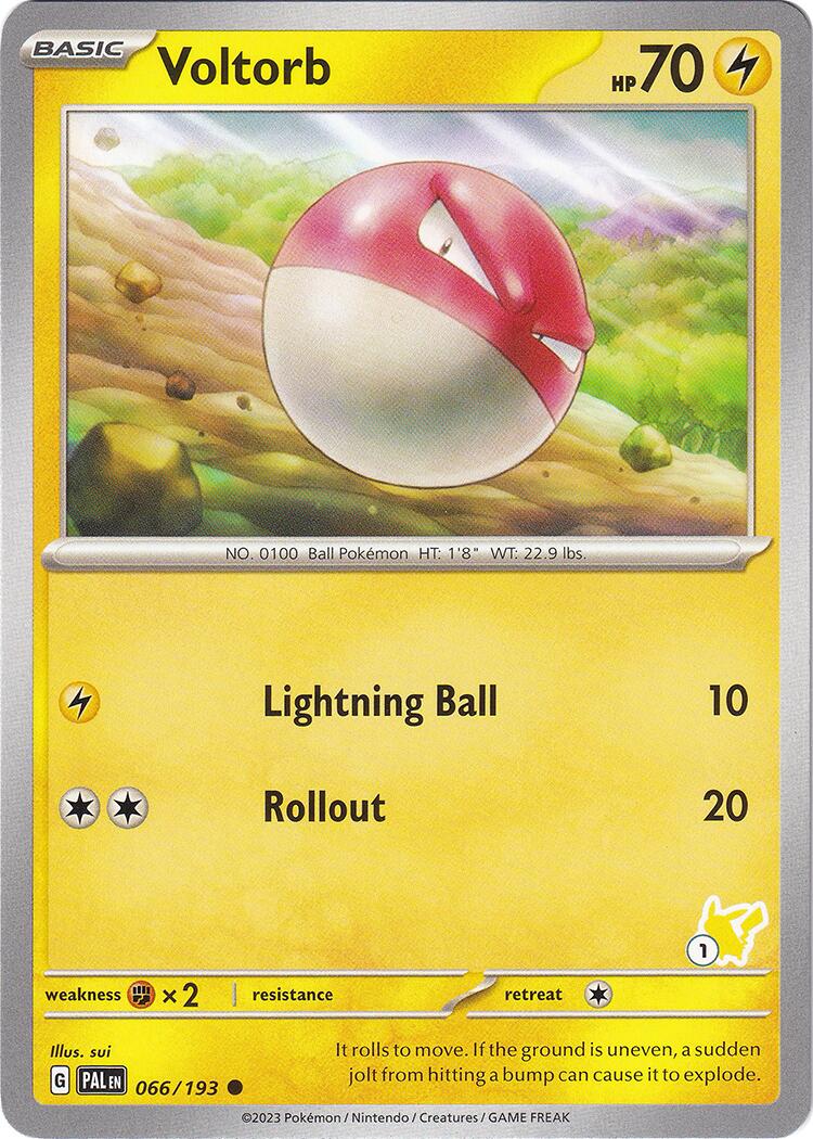 Voltorb (066/193) (Pikachu Stamp #1) [Battle Academy 2024] | Odin's Place