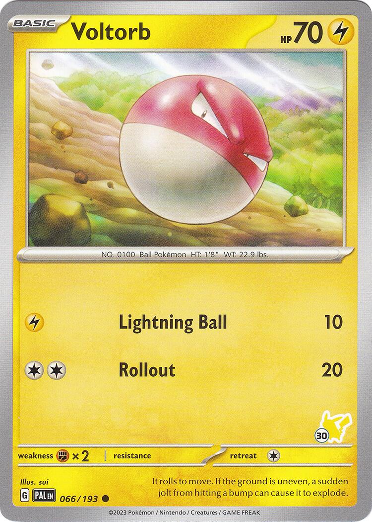 Voltorb (066/193) (Pikachu Stamp #30) [Battle Academy 2024] | Odin's Place