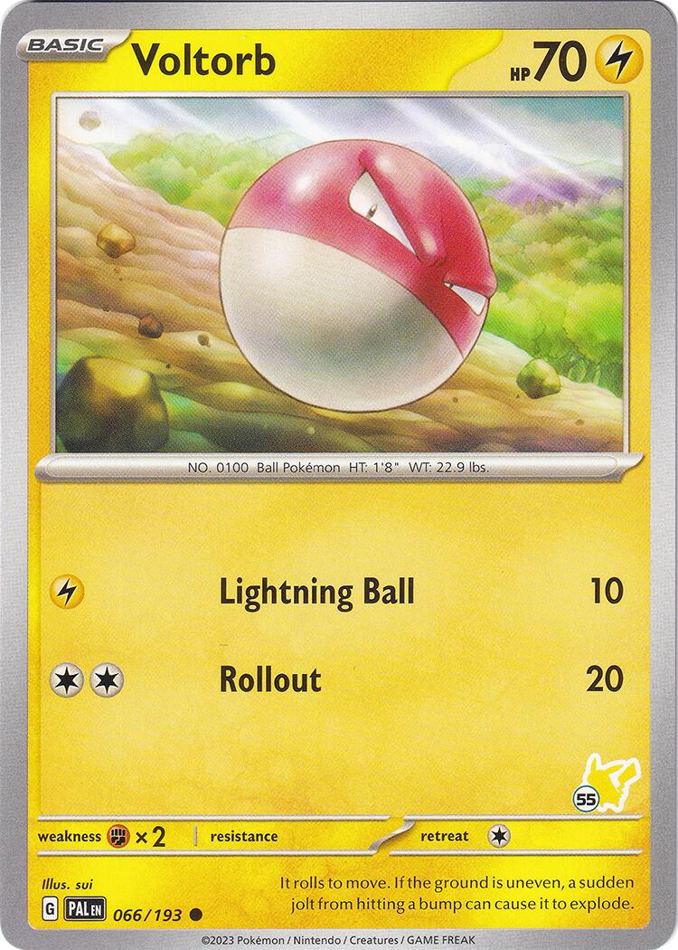 Voltorb (066/193) (Pikachu Stamp #55) [Battle Academy 2024] | Odin's Place