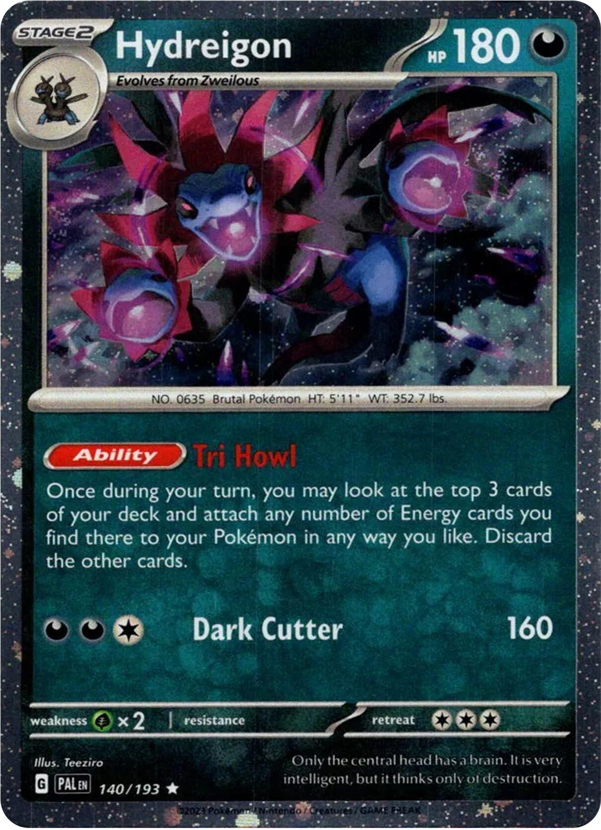 Hydreigon (140/193) (Cosmo Holo) [Scarlet & Violet: Paldea Evolved] | Odin's Place