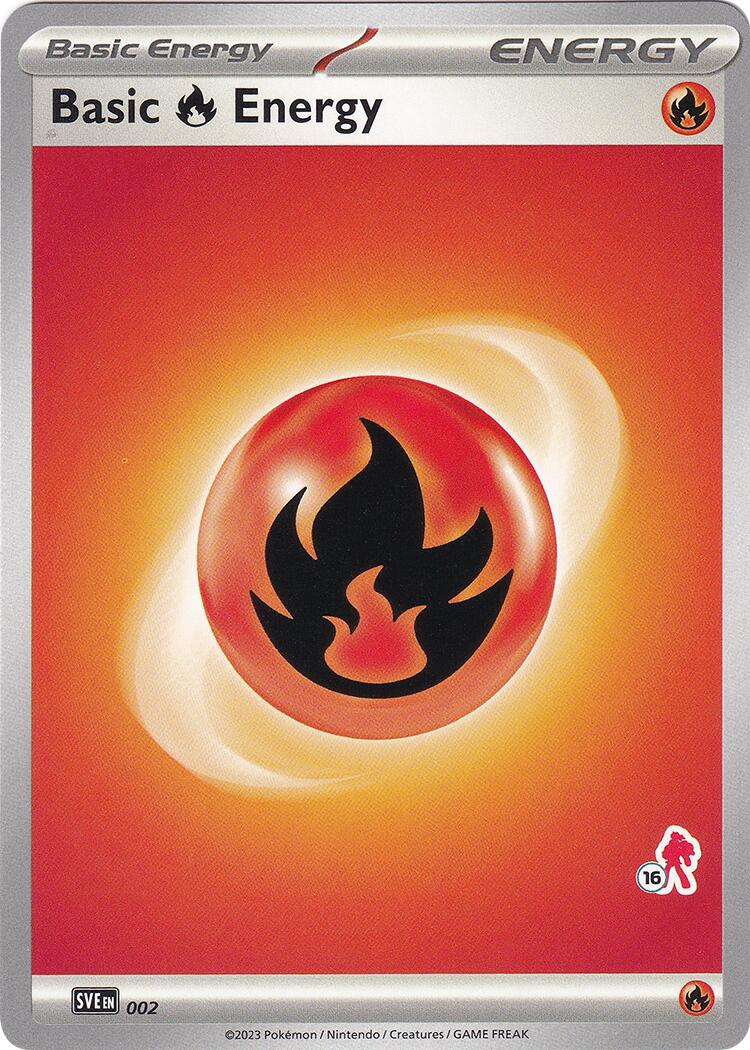 Basic Fire Energy (002) (Armarouge Stamp #16) [Battle Academy 2024] | Odin's Place