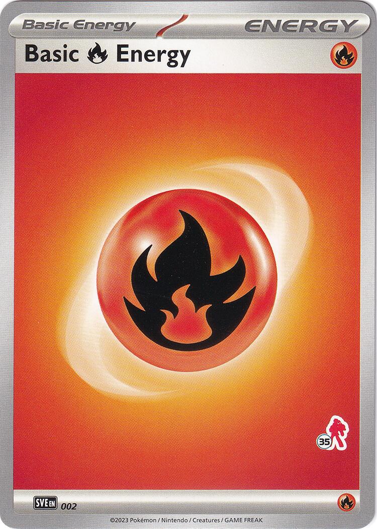 Basic Fire Energy (002) (Armarouge Stamp #35) [Battle Academy 2024] | Odin's Place
