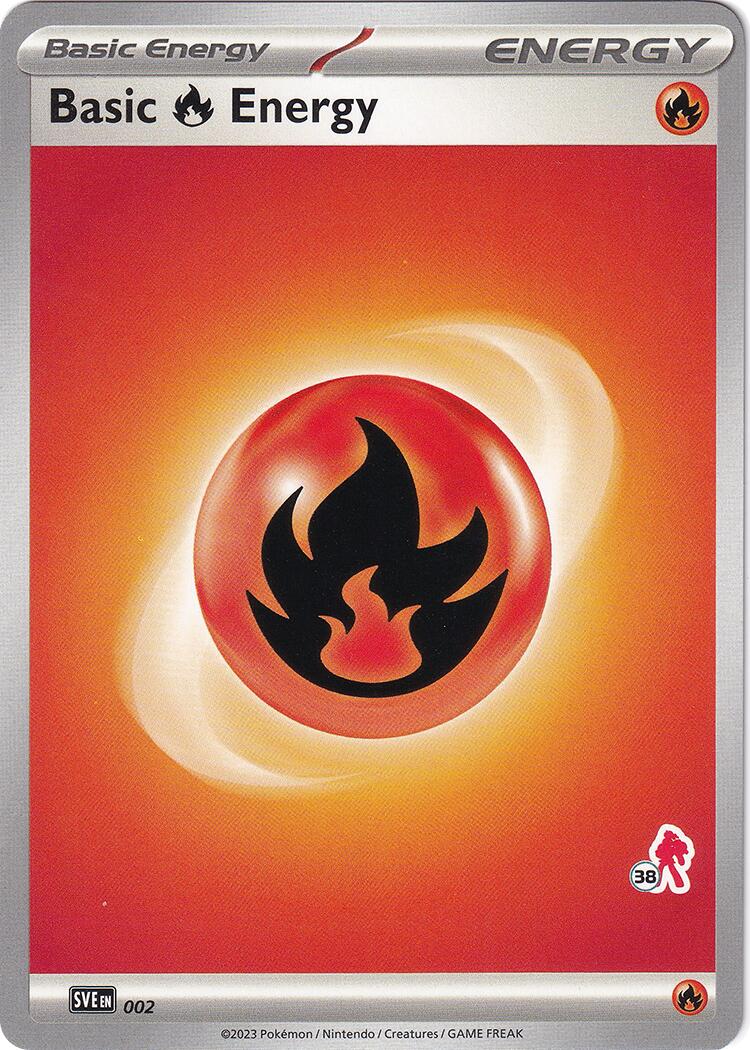 Basic Fire Energy (002) (Armarouge Stamp #38) [Battle Academy 2024] | Odin's Place