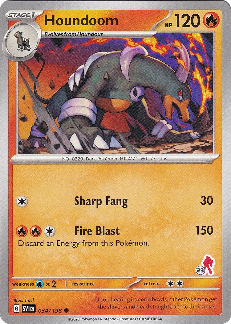 Houndoom (034/198) (Armarouge Stamp #23) [Battle Academy 2024] | Odin's Place