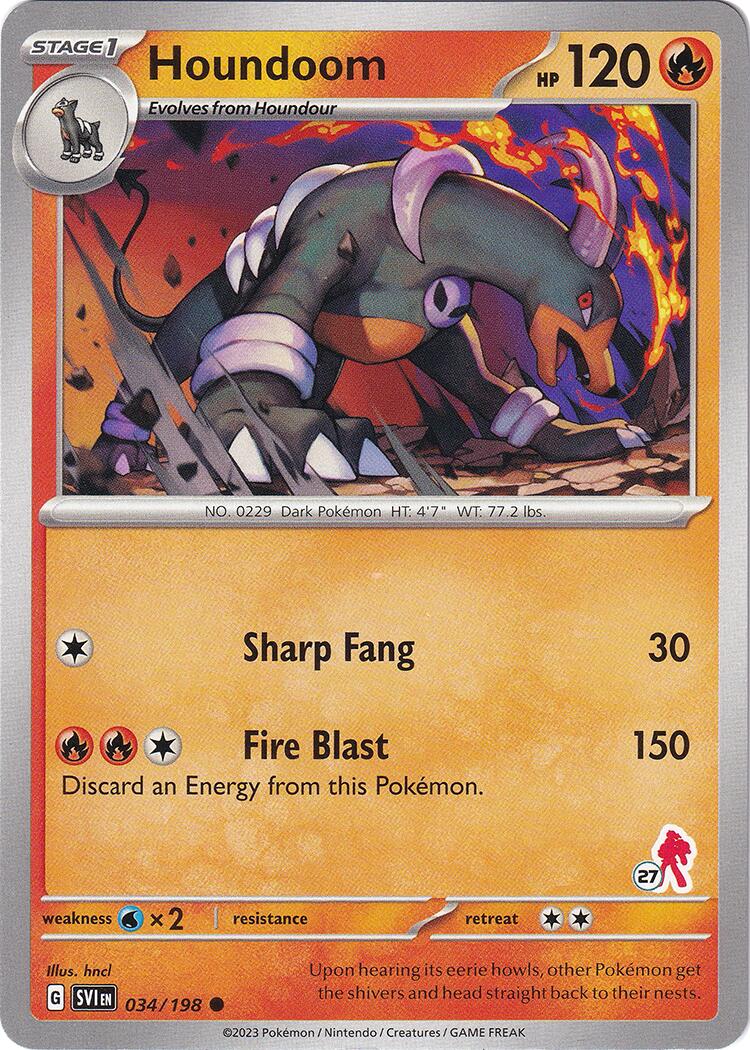 Houndoom (034/198) (Armarouge Stamp #27) [Battle Academy 2024] | Odin's Place