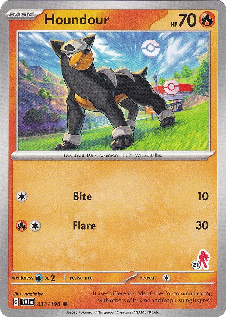 Houndour (033/198) (Armarouge Stamp #21) [Battle Academy 2024] | Odin's Place