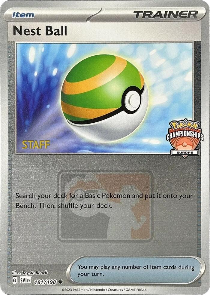 Nest Ball (181/198) (2024 Europe Championships Staff) [League & Championship Cards] | Odin's Place