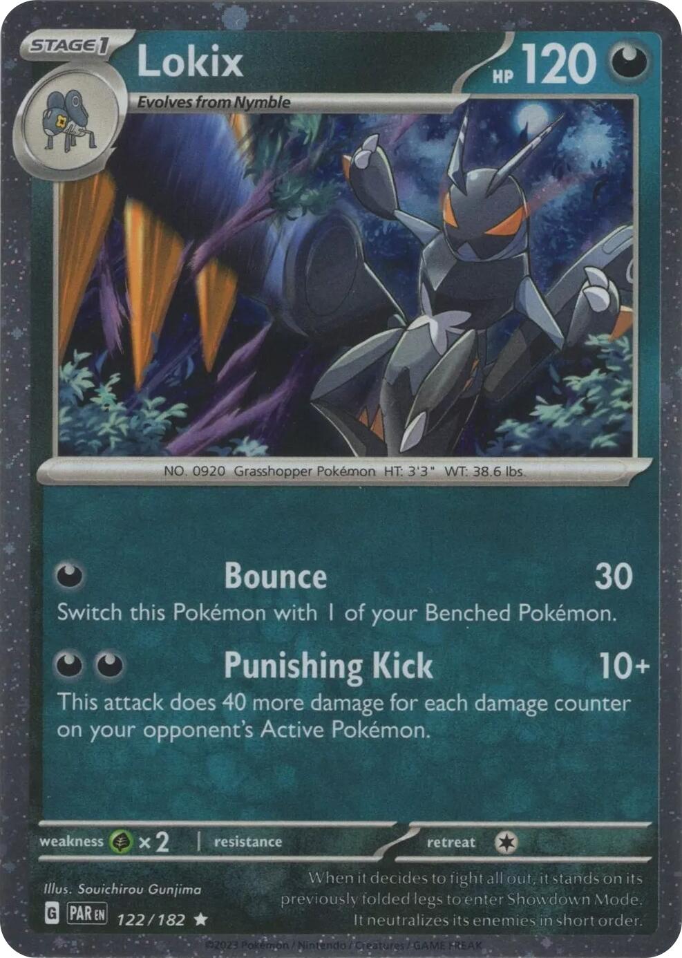 Lokix (122/182) (Cosmos Holo) [Scarlet & Violet: Paradox Rift] | Odin's Place
