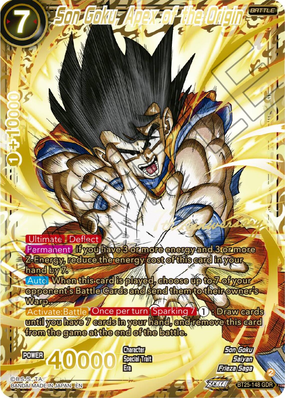 Son Goku, Apex of the Origin (GDR) (BT25-148) [Legend of the Dragon Balls] | Odin's Place