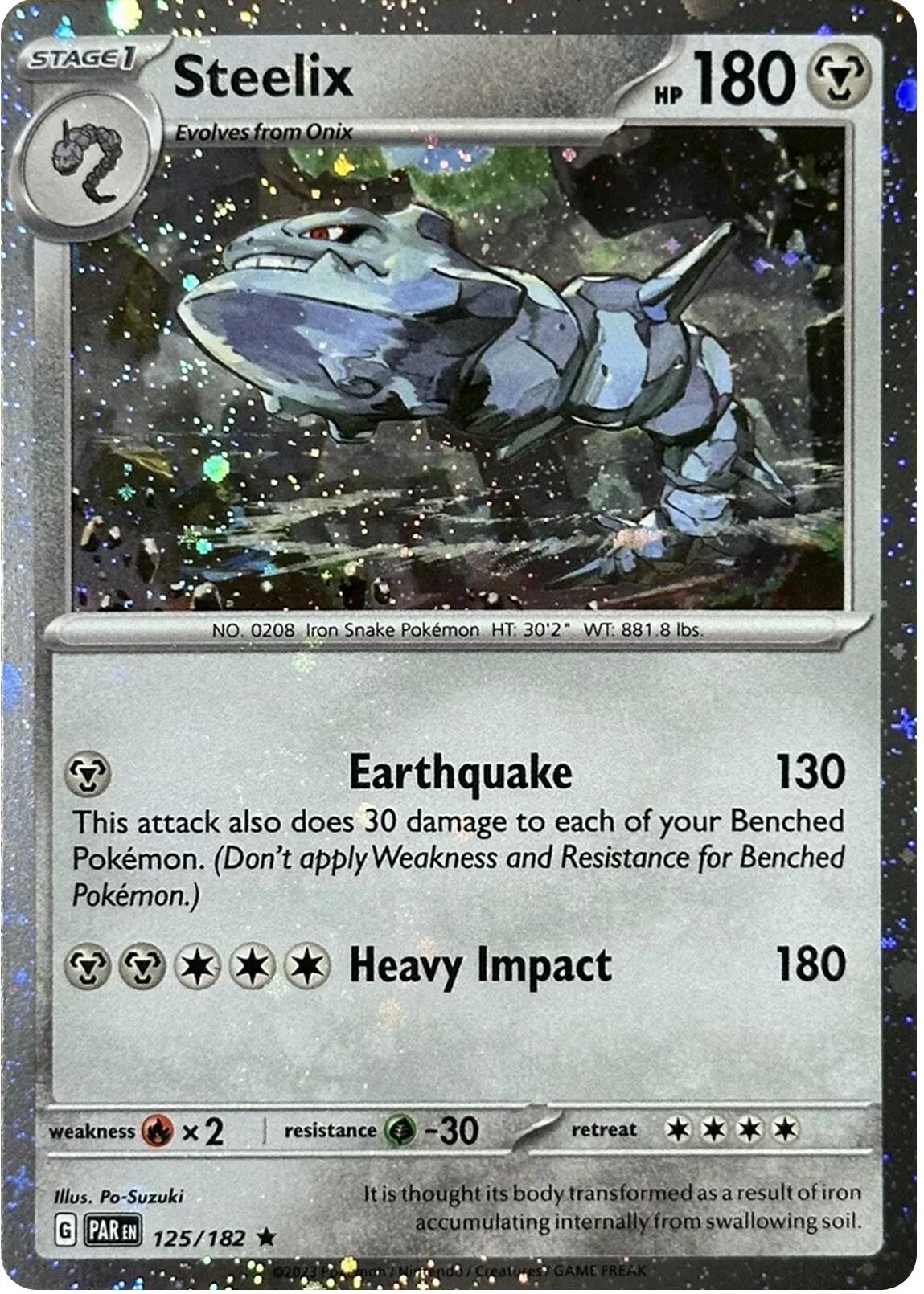 Steelix (125/182) (Cosmos Holo) [Scarlet & Violet: Paradox Rift] | Odin's Place