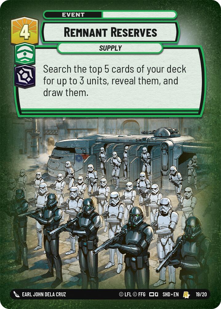 Remnant Reserves (19/20) (19/20) [Shadows of the Galaxy: Weekly Play] | Odin's Place