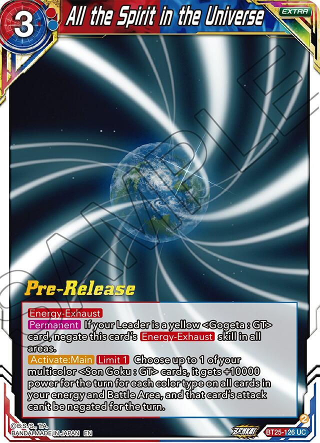 All the Spirit in the Universe (BT25-126) [Legend of the Dragon Balls Prerelease Promos] | Odin's Place