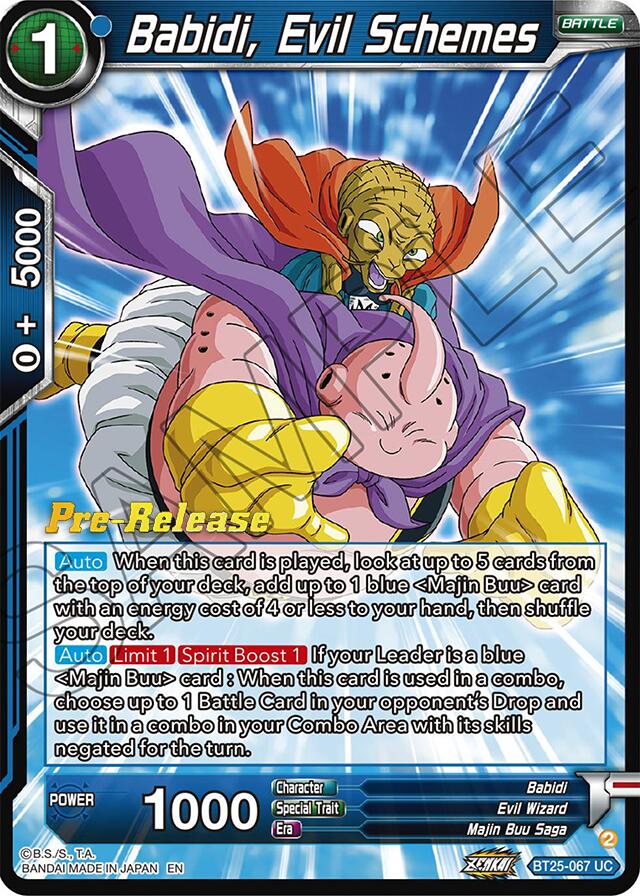 Babidi, Evil Schemes (BT25-067) [Legend of the Dragon Balls Prerelease Promos] | Odin's Place