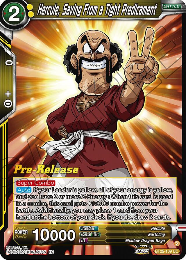 Hercule, Saving From a Tight Predicament (BT25-109) [Legend of the Dragon Balls Prerelease Promos] | Odin's Place