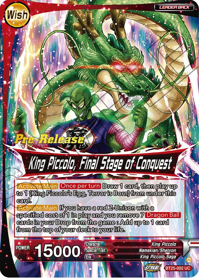 King Piccolo // King Piccolo, Final Stage of Conquest (BT25-002) [Legend of the Dragon Balls Prerelease Promos] | Odin's Place