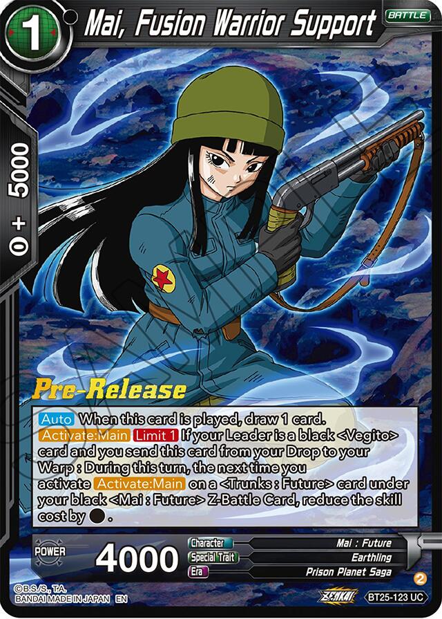 Mai, Fusion Warrior Support (BT25-123) [Legend of the Dragon Balls Prerelease Promos] | Odin's Place