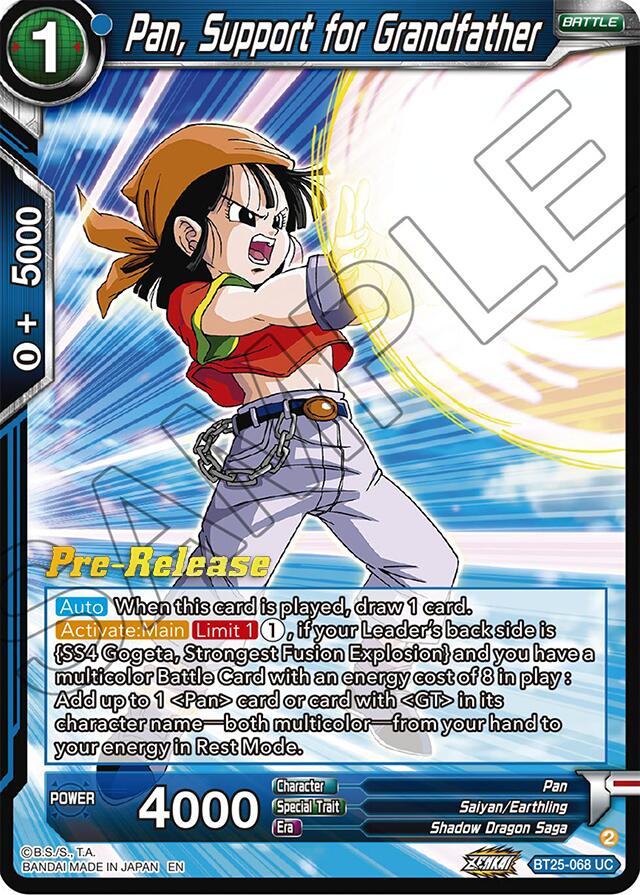 Pan, Support for Grandfather (BT25-068) [Legend of the Dragon Balls Prerelease Promos] | Odin's Place