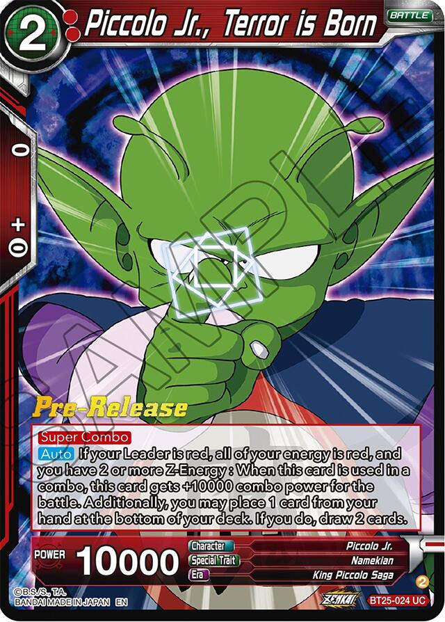 Piccolo Jr., Terror is Born (BT25-024) [Legend of the Dragon Balls Prerelease Promos] | Odin's Place
